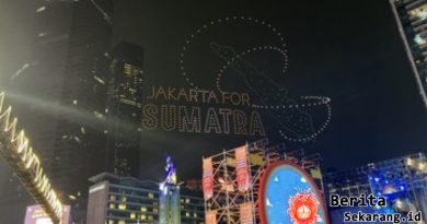 Drone “Jakarta for Sumatra” Hiasi Langit Bundaran HI di Malam Pergantian Tahun, Rayakan 2026 dengan Simbol Solidaritas